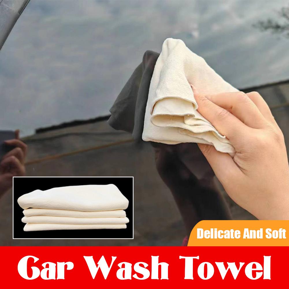 40 x 60 cm, natürlich, sauber, echtes Ledertuch, Wildleder, extrem saugfähig, schnelltrocknende Handtücher für Autowaschzubehör