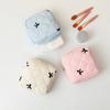 Bow Pattern Sanitary Pad Storage Bag Fabric Pouch Portable Feminine Organizer for Purse Travel Bathroom Cosmetic Bag for Women