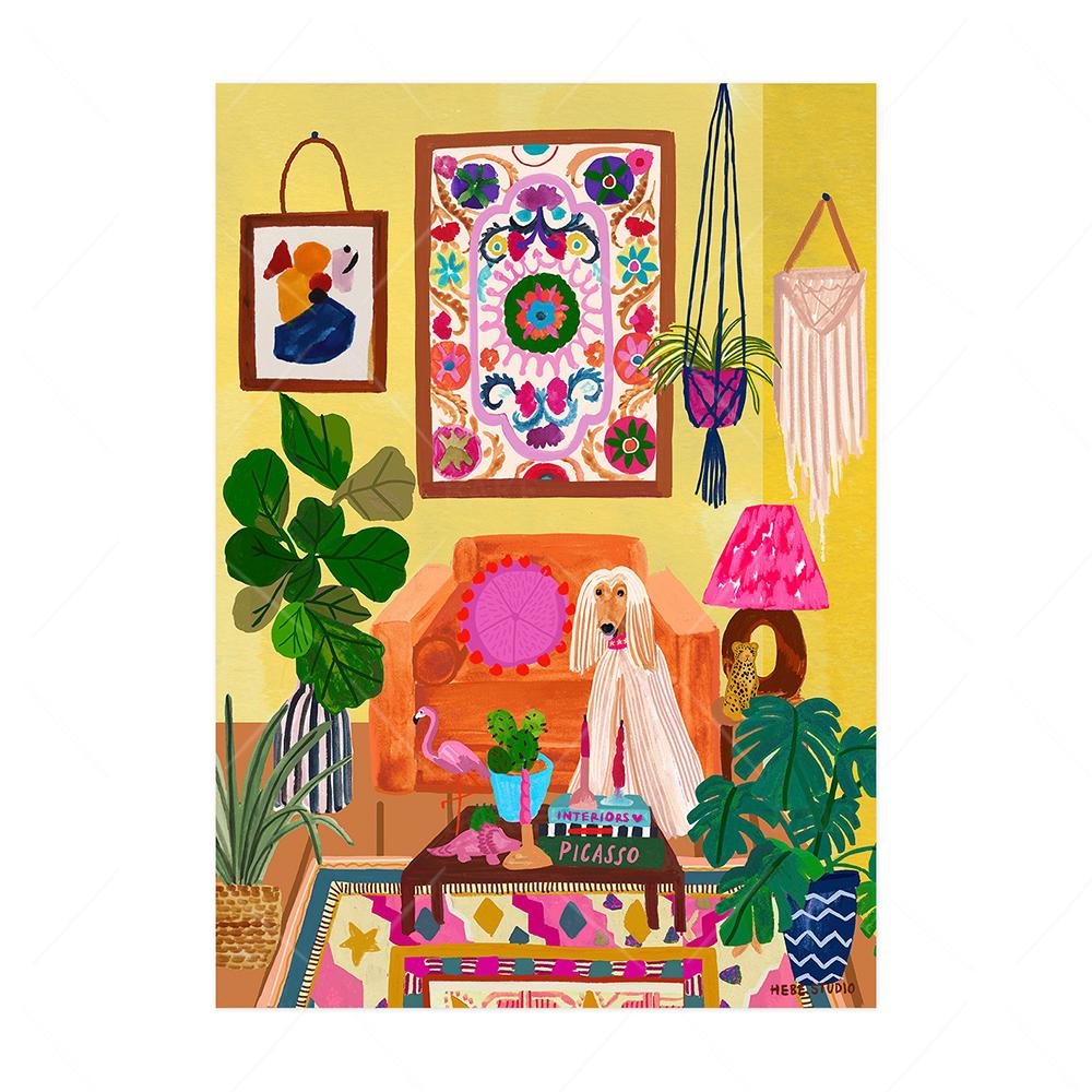 Călătorii Maroc Postere Tigru Plant Pânză Pictură Peisaj Imprime Animale Pisici Câini Artă de perete Poze pentru camera de zi Home Decor