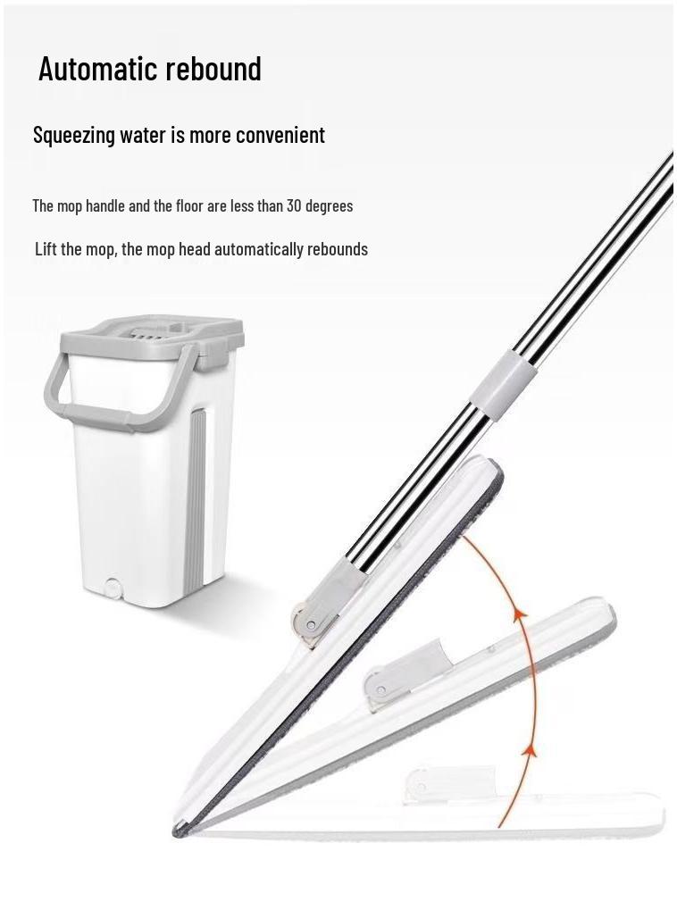 Lazy Hands-Free Dual-Purpose Flat Mop for Dry and Wet Cleaning