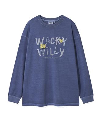 WACKY WILLY Dyed Graphic Long Sleeve Blue