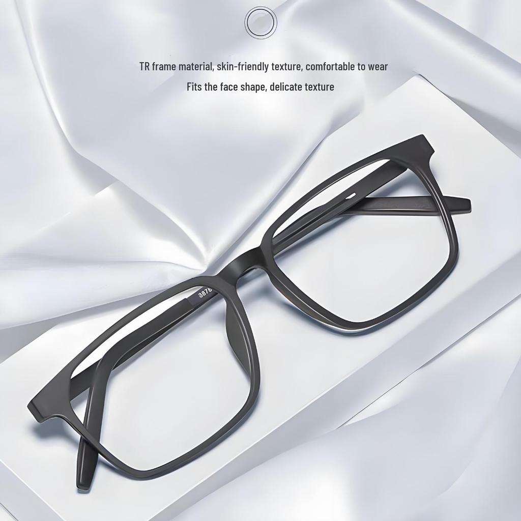 TR Ultra-Light Unisex Square Frame Anti-Blue Light Prescription Reading Glasses for Presbyopia In the Elderly.