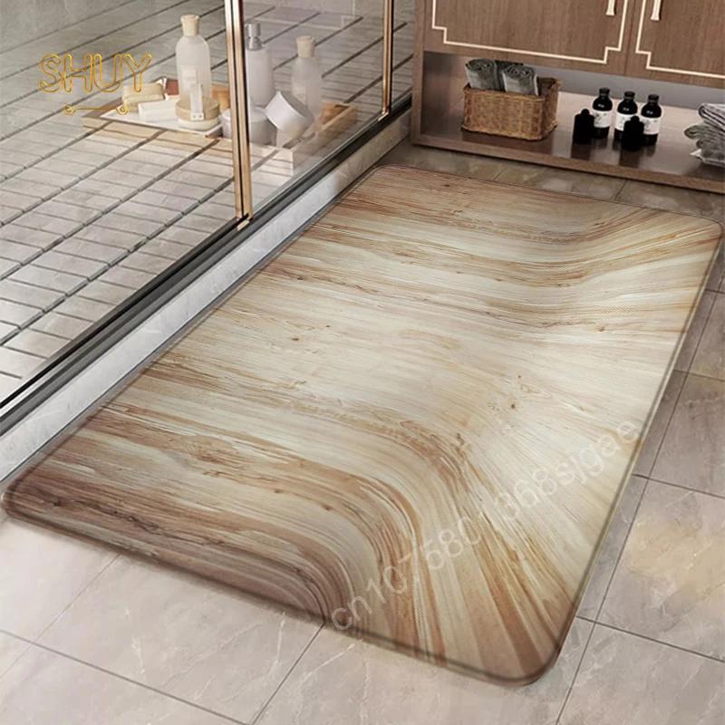 Covor de ușă cu model de granule de lemn Covor de baie intrare bucătărie canapea anti-alunecare Covorașe decorative pentru picioare Covor de târât pentru copii