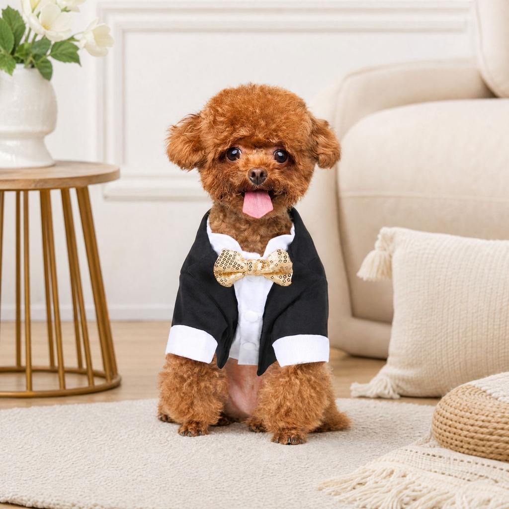 Hund Smoking Anzug Formelles Haustier Outfit für Hochzeiten, Partys und