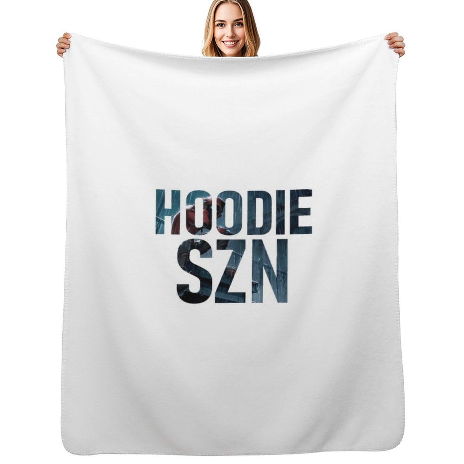 Hoodie SZN Throw Blanket Cozy Sofa Blanket for TV Watching Napping Size: 75*100cm, Weight: 230 GSM