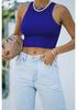 European & American Women's Sleeveless Racerback Crop Top
