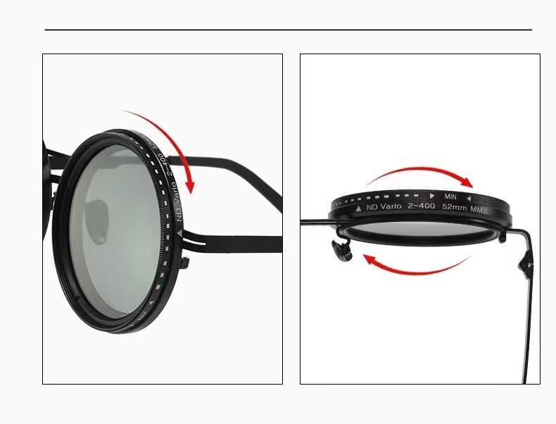 Adjustable ND2-400 9-Stop Neutral Density Polarized Sunglasses