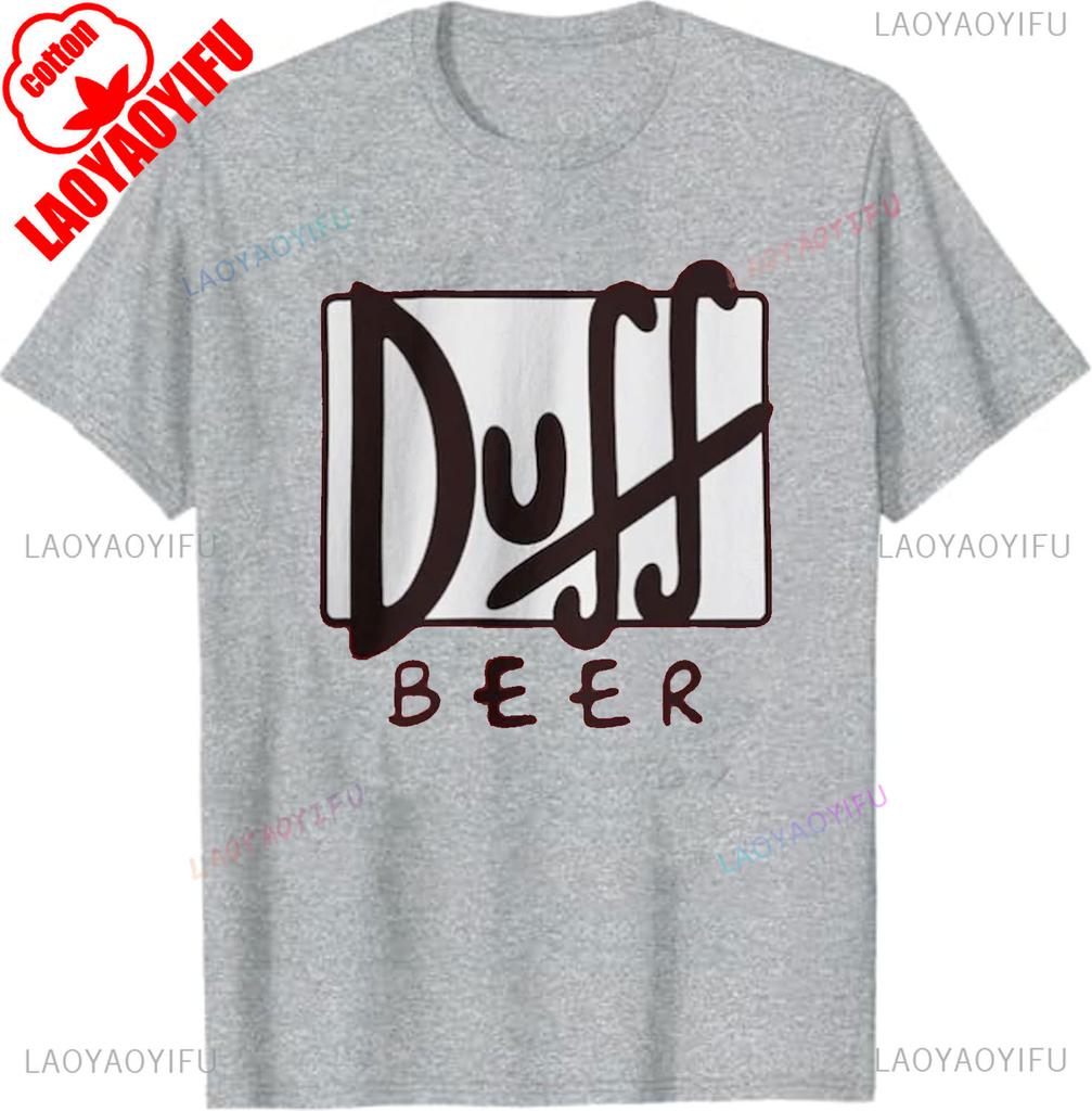 Duff Pivo Unisex Tričko Dárek pro fanouška Moe's Bar Pití Homer Simpson Duffman Oblečení Vtipné TV Show Tričko Vintage Kreslené Zboží bavlna