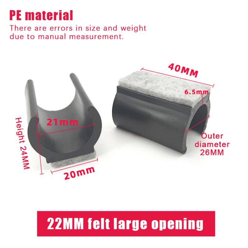 10Pcs U Shaped Chair Leg Pads 19/22/25mm Non Slip Noise Reduction Chair Leg Caps Felt Floor Protectors Furniture Accessories