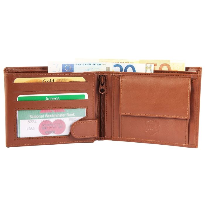 Portefeuille homme - EXCELLANC - Chinar - Cuir vache véritable - Marron - 7 emplacements cartes