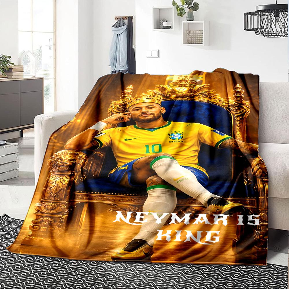 1pc Neymar7 Blanket, Gift, for Men and Women, Soft Blanket, Good for Sofa Bed Couch Travel, Lightweight Flannel Blanket
