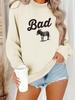 Women's Plus Velvet Printed Sweatshirt - Autumn/Winter Collection