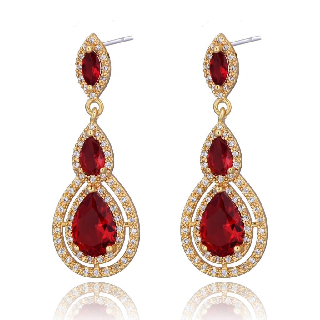 Elegant Water Drop Zircon Earrings For Women With Sparkling Cubic Zirconia And Highend Style