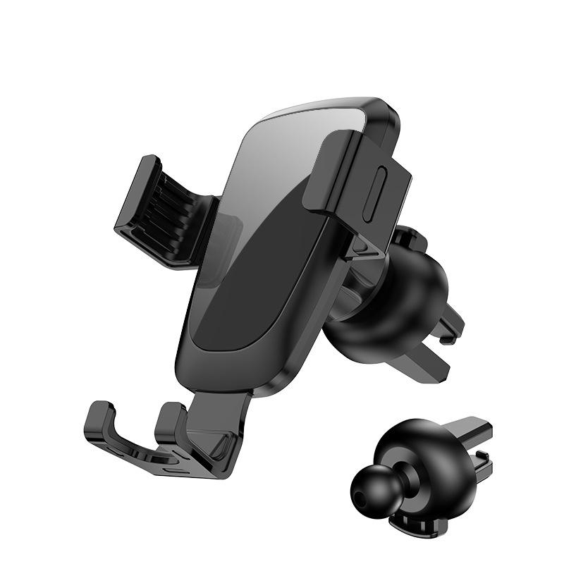 Spiral hook car phone holder for air vent, metal anti-shake car mount, car navigation support bracket