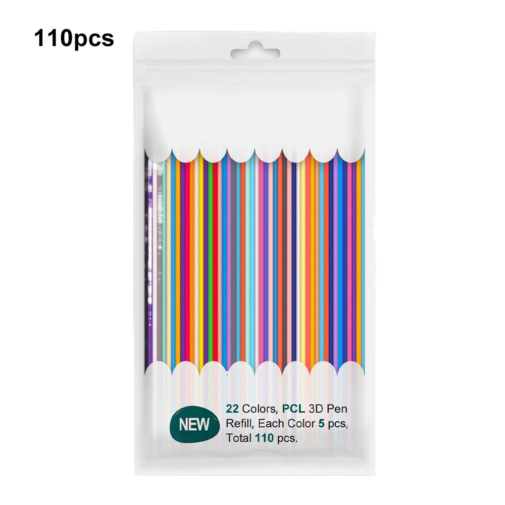 110pieces 22 Colors 3D Pens For Kids 110 Pieces 3D Pen Filament Refills Start Refills