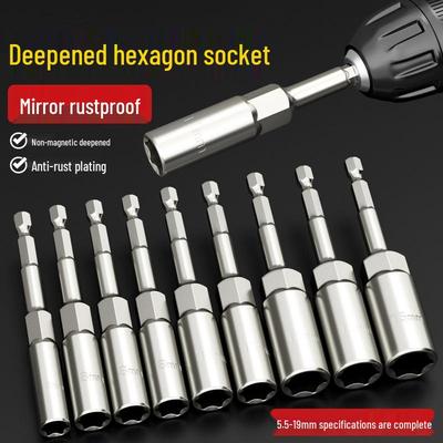 10mm Tiefe Nuss Sechskant Schaft Bit für Bohrmaschine/Schraubendreher & Druckluft-Schlagschrauber