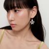 Geegee [silver925] Draw Flower Earring