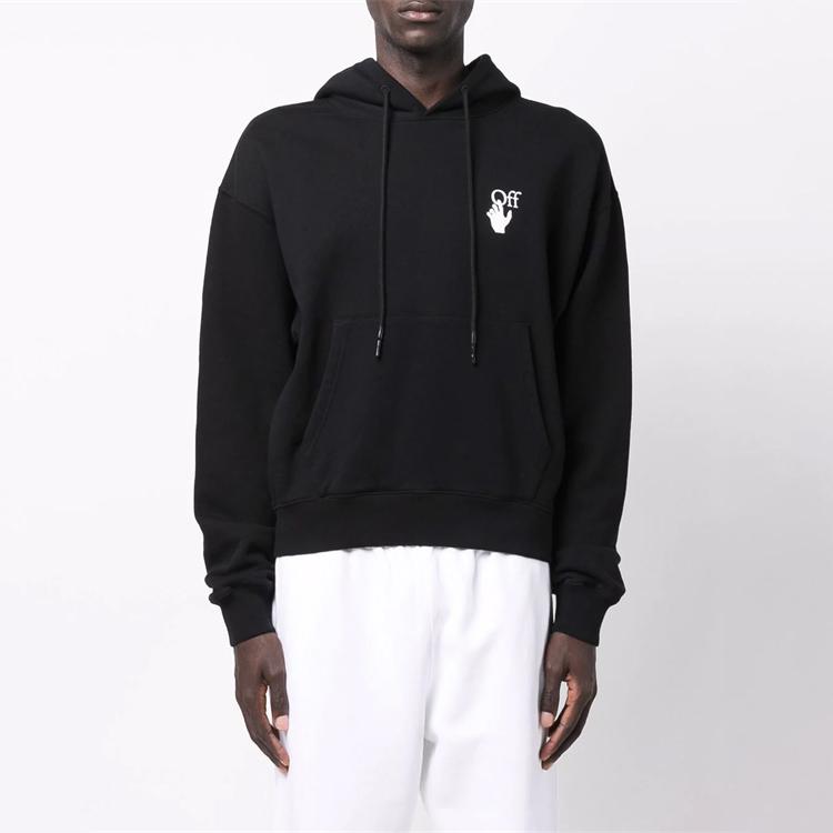 Off-White FW21 Толстовка с принтом «Стрелка» Свободного кроя Мужские топы Черный — фото 4