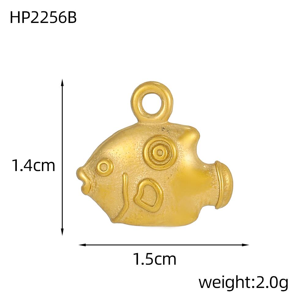 CARLIDANA Fashion Gold Plated Stainless Steel Fish Charms Pendants for Necklace Bracelet Earrings DIY Accessories Women