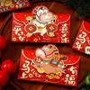 4pcs Thickened 2026 Horse Year Red Pockets Cartoon Lucky Money Bag Red Packet  Spring Festival