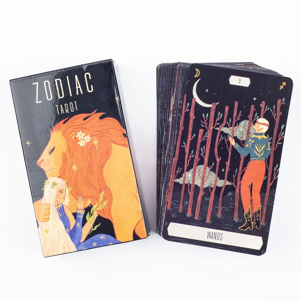 Zodiac Tarot 78-Card Deck Divinatory Path Under the Stars Engaging Board Playing Game for Family Gathering