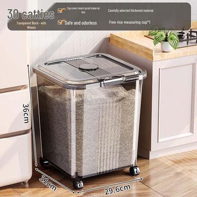 LISM Household Rice & Grain Storage Container with Wheels