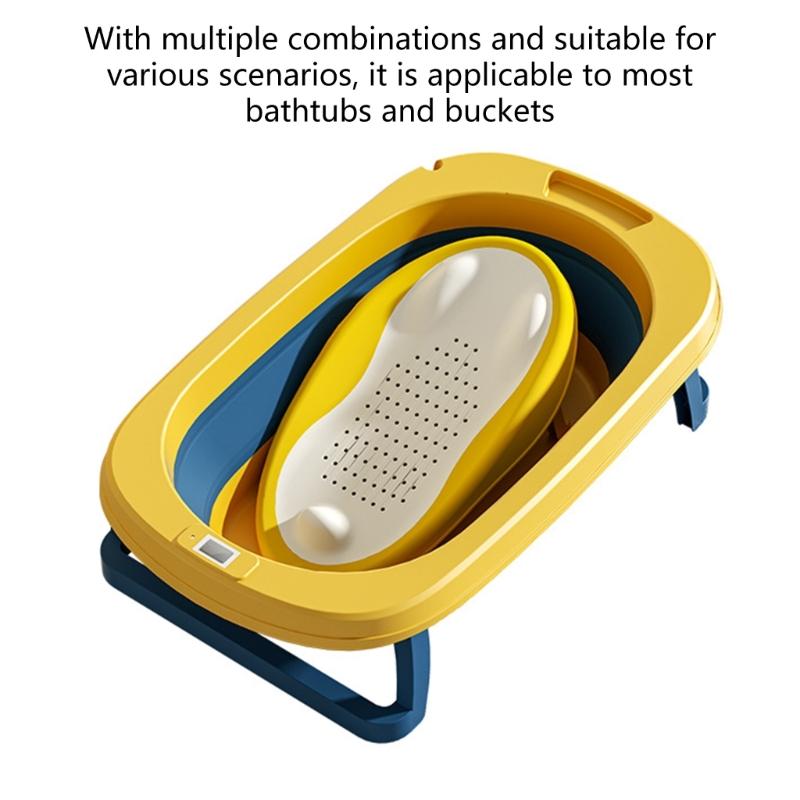 Multi Use Portable Baby Bath Tub Shower Bed with Drainage Hole, Toddler Shower Support for Infant Bath Time Comfort