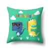 Geometric Dinosaur Pattern Polyester Single-sided Pillowcase Home Sofa Pillowcase Living Room Bedroom Cushion Cover