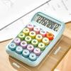 12-stelliger Süßigkeitenfarb-Taschenrechner Anti-Rutsch-Pad Mechanische Tastatur Arithmetik-Taschenrechner Langlebig Großer Bildschirm