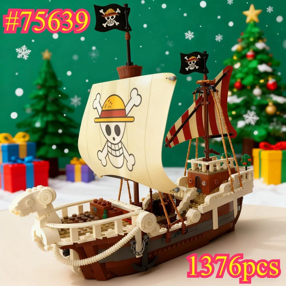Fröhliches Abenteuer Piratenschiff 75639 Bausteine Sets Kompatibel mit Legoed Partikeln Geeignet für Weihnachtsgeschenke 1376 Stück
