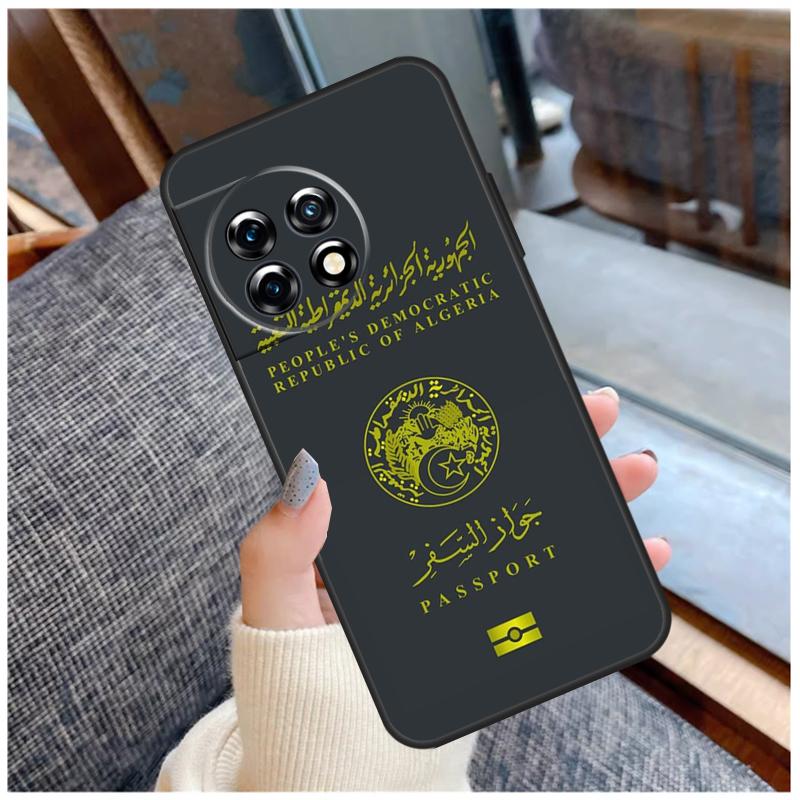 Algerian Passport Case For OnePlus 13T 8T 10T 9 10 Pro 15 13 12 11 13R 12R Nord CE 5 2 3 4 Lite N20 N30 Coque