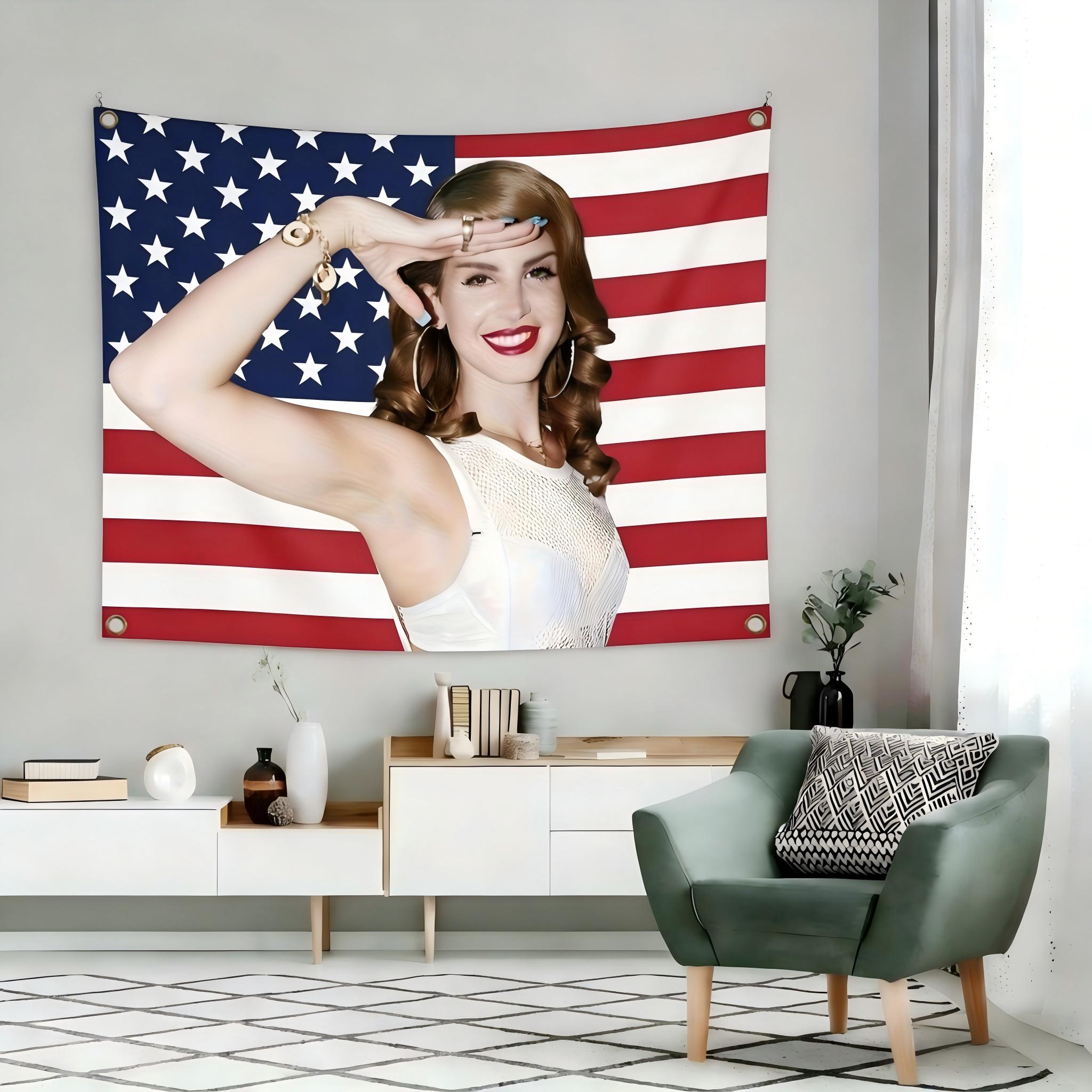 

American Flag Tapestry No Power Required Indoor Outdoor Decor for Bedroom Living Room Dormitory 74x94cm(29x37in)