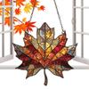 Acrylic Maple Leaves Window Hanging Wall Decorations Pendant Autumn Decor Maple Leaves Stained Fall Decoration Acrylic Wall Art