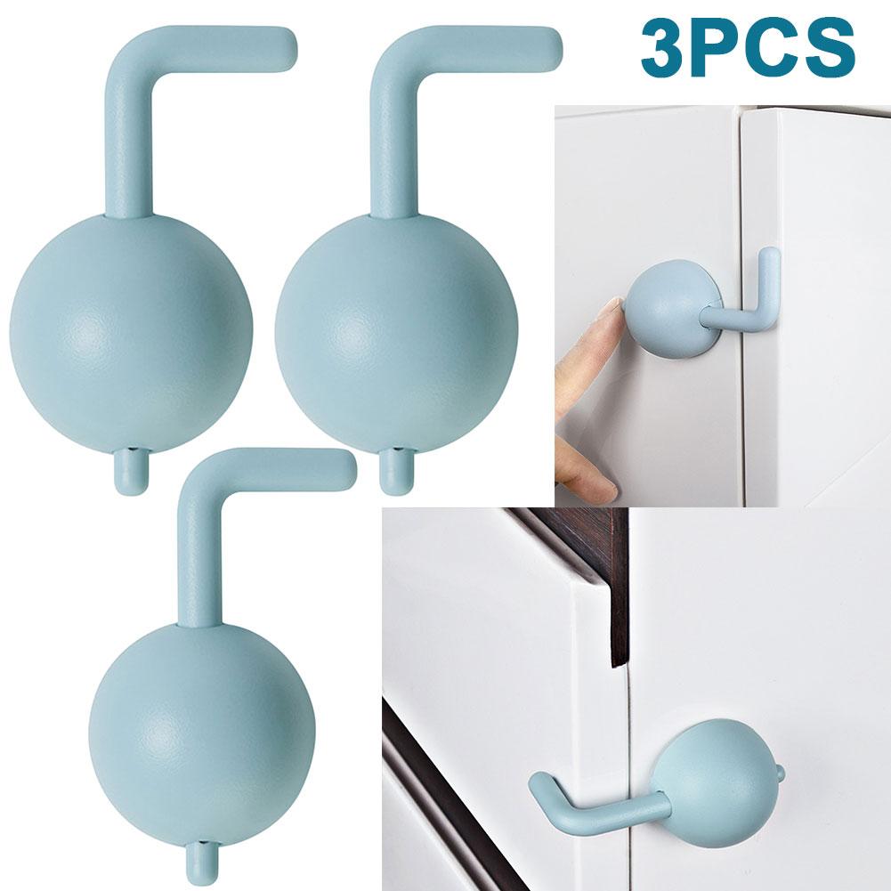 

Baby Proofing Cabinet Lock Anti-pinch Adhesive Security Protector (Blue)