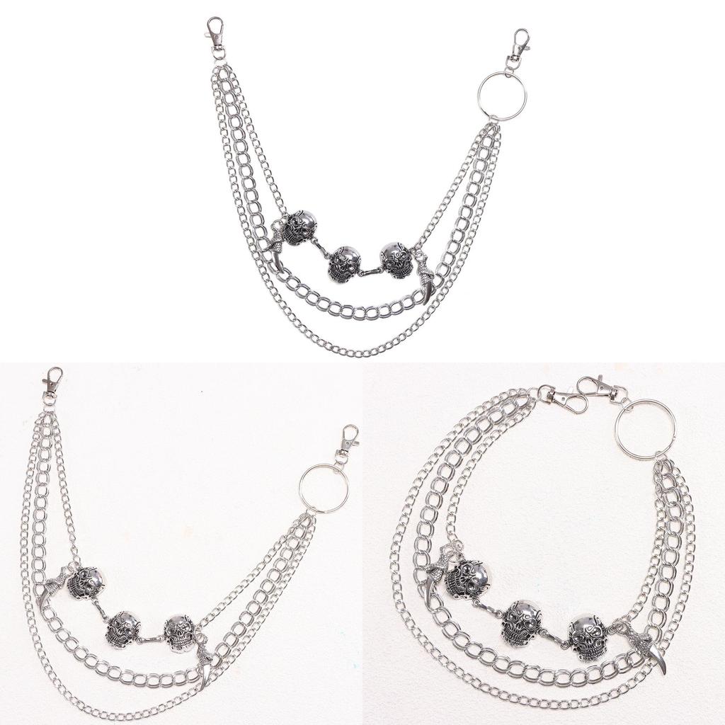 Hip Hop Skull Belt Chain With Multiple Layers For Men And Women Summer Fashion Accessory