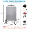 Practical Round BBQ Grills Cover Ultraviolets Resistant Tearproof With Portable Handle And Bottom Foot Sleeves
