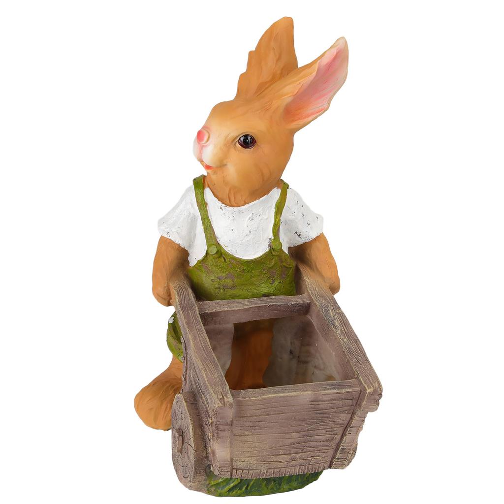 Cartoon Rabbit Flowers Pots Rabbit Resin Figurines Small Animal Decorative Plant Pot Container for