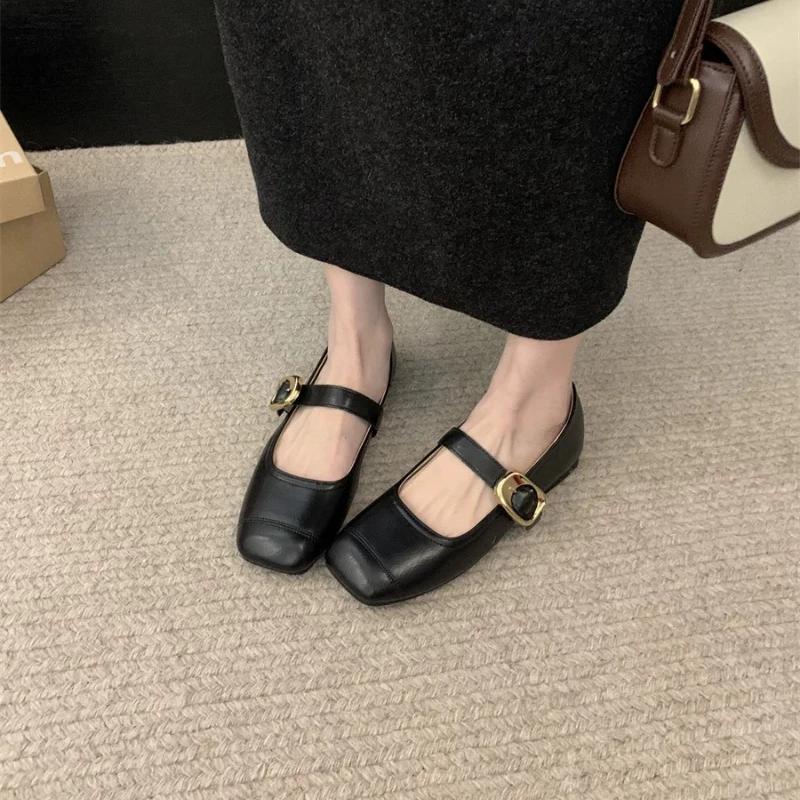 

Модные балетки для танцев, женские туфли-лоферы, неглубокие мягкие повседневные замшевые сандалии, новинка 2024 года, модное платье, уютная обувь для прогулок, Mujer Zapatos 35 чёрный