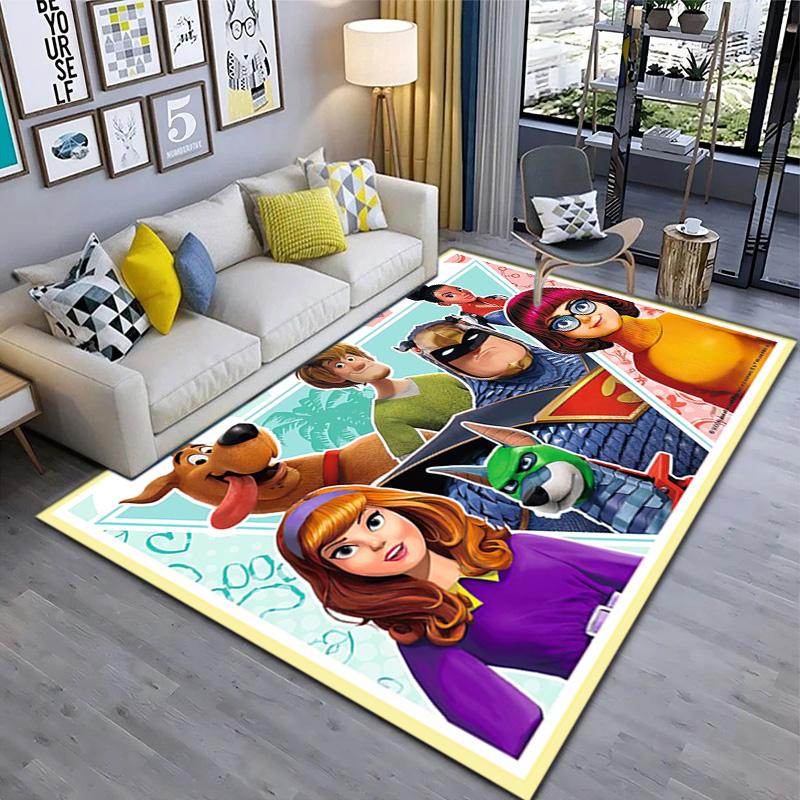 Halloween cartoon comedy adventure movie Scooby-Doo carpet is suitable for living room and bedroom doormats office balcony decorative carpet V5