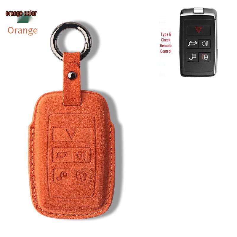 Nubuck Leather Key Case for Range Rover Models (Sport, Evoque, Defender, Discovery Sport, Velar, Freelander)