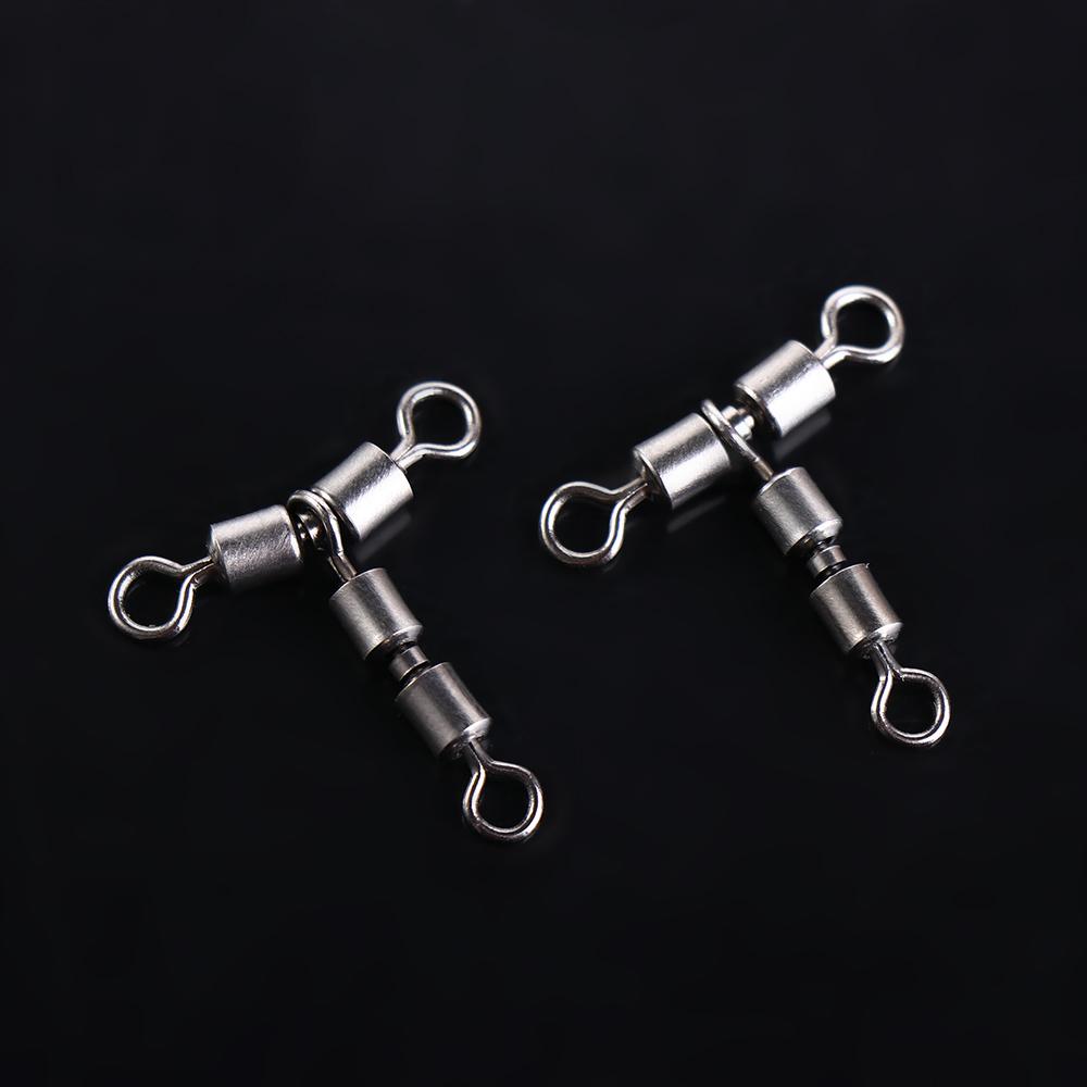 Rolling Triangle Joint Fishing Connector Solid Connector Fishing Swivel Solid Ring Fishing Tackle