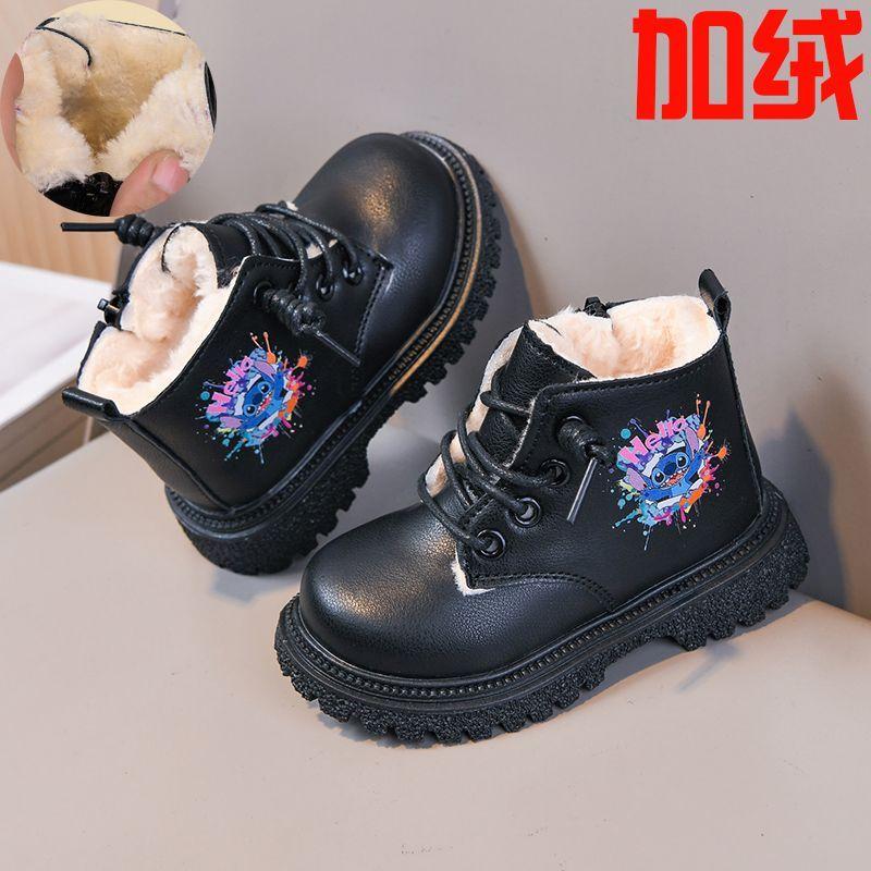 Boys' and Girls' Lightweight Snow Boots for Winter, Children's Leather Shoes with Added Insulation for Warmth and Comfort, Large Cotton Shoes.