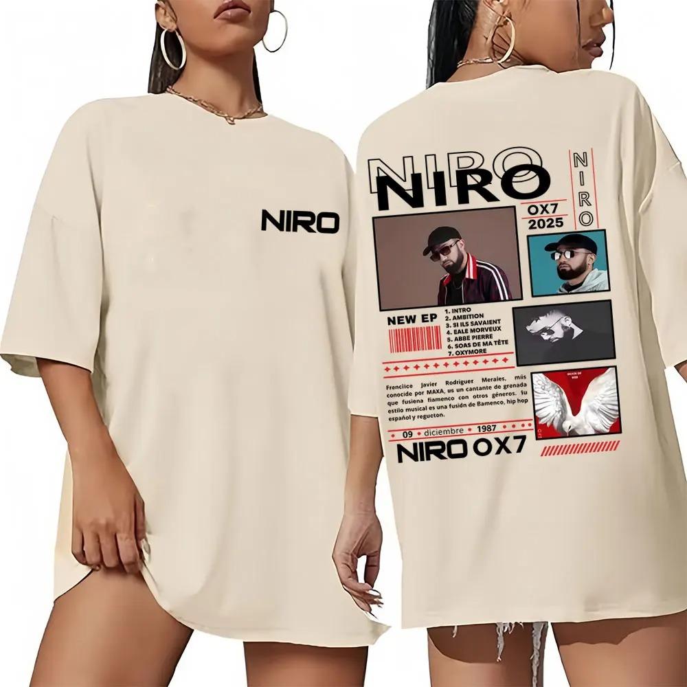New Rapper Niro OX7 Album Graphic Tshirt Unisex Unisex Casual Cotton Vintage Male Hip Hop Fashion Pop Music Tshirts Streetwear