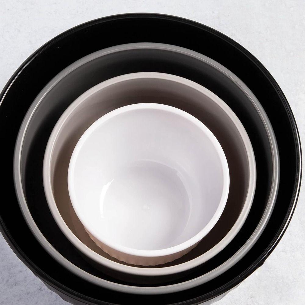 4 Stück/Set Lebensmittelqualität Salatschüssel Stapelbar Kühlschrank Aufbewahrungsbox Tragbarer Frischhaltebehälter Outdoor