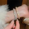 Fashion Four-leaf Flower Fashion Light Luxury Zircon Bracelet Full of Diamonds Versatile Niche Ladies Bracelet