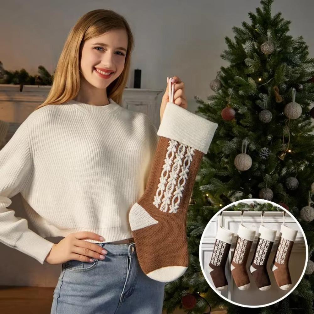 18"/46CM Christmas Stockings Hanging Ornaments Christmas Gift Bag Festival Candy Bag  Christmas