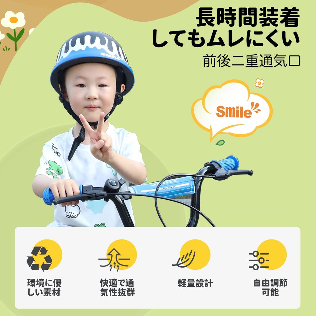 PANTHER SMILE Serie Bambini Bicicletta per Bambini 3D Rimovibile Assorbimento degli Urti Circonferenza della Testa Adatto per Ciclismo e Casco, Leggero, Traspirante,