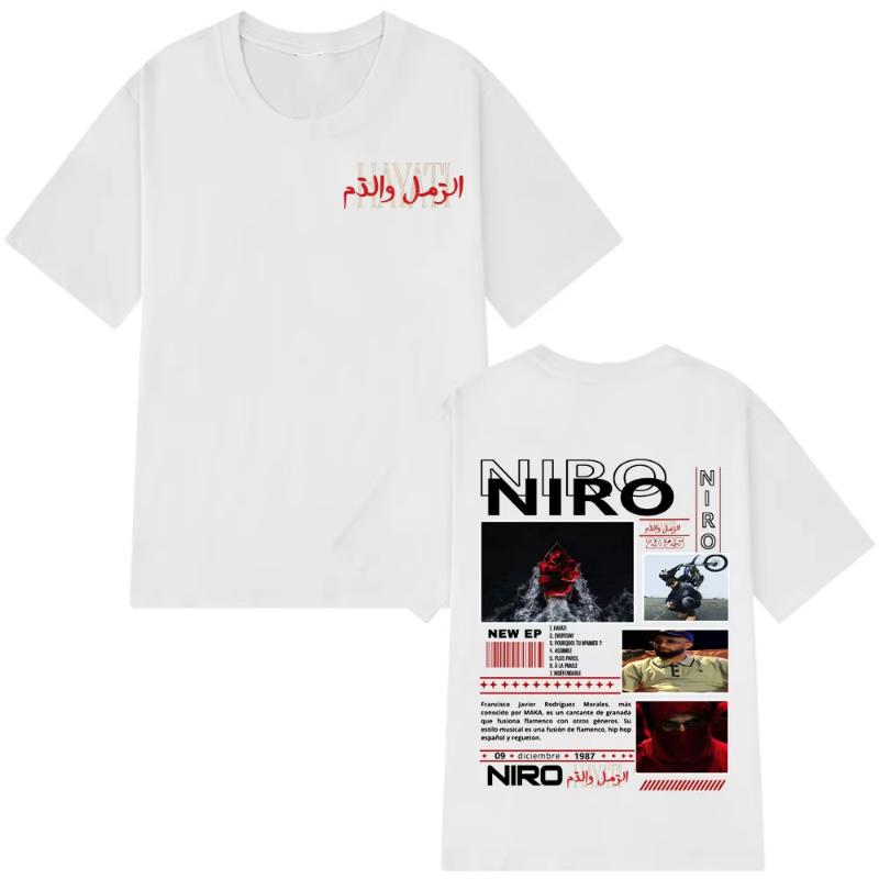 Rapper Niro Ox7 Graphic Tshirt Unisex Unisex Fashion Loose Casual Tshirts Hiphop Tshirts Summer Short Sleeves Vintage T Shirts