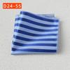Striped Polyester Silk Pocket Square for Wedding or Business