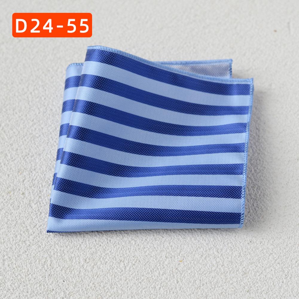 Striped Polyester Silk Pocket Square for Wedding or Business